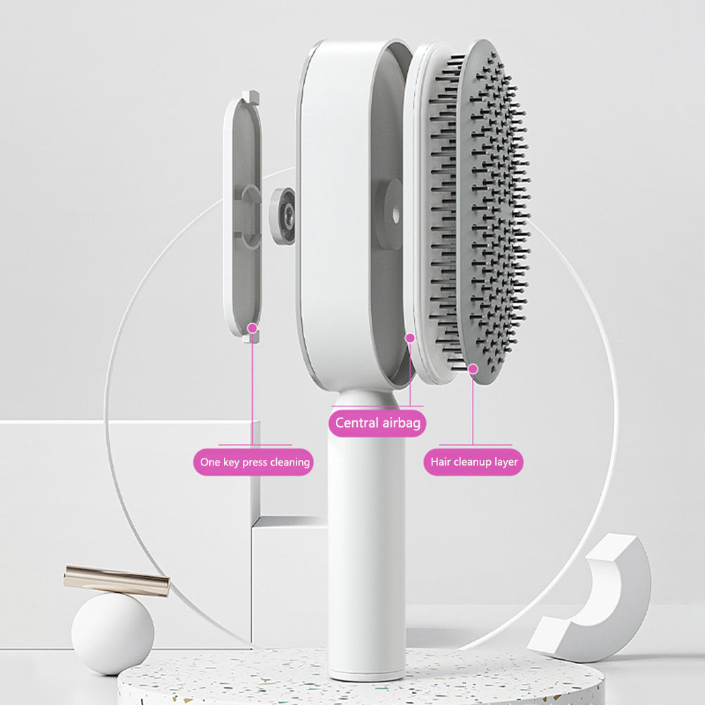 Self-Cleaning Brush For Soft Hair and a Clean Brush Every Time